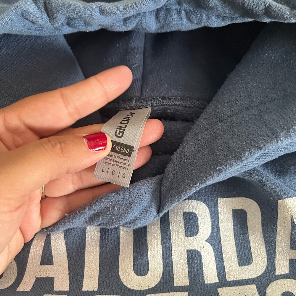 Barstool Sports Blue Men's Hoodie - Saturdays Are For The Dads - Picture 2 of 2